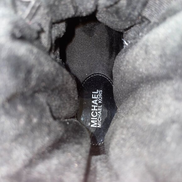 Michael Kors Women’s Black & Grey Leopard Print High-Top Boots Approx. Sz 8/8.5 - Picture 6 of 9